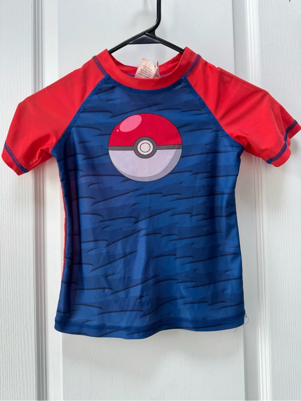 Pokemon Kids Short-Sleeve Rash Guard - Blue and Red